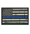 Distressed US Flag Thin Blue Line PVC Patch