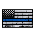 Distressed US Flag Thin Blue Line Sticker - Regular Vinyl