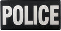 Large Police PVC Patch 6" x 3" - Black (White Letters)