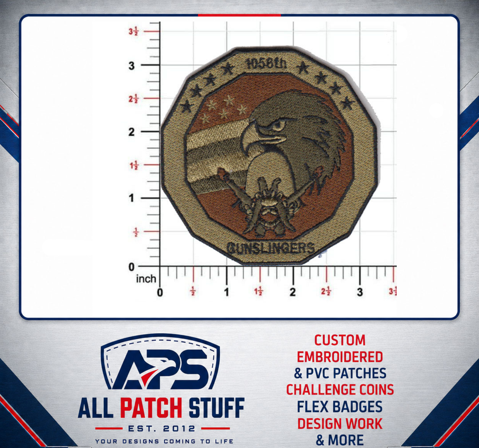 1058th Gunslinger Custom Embroidered Patch