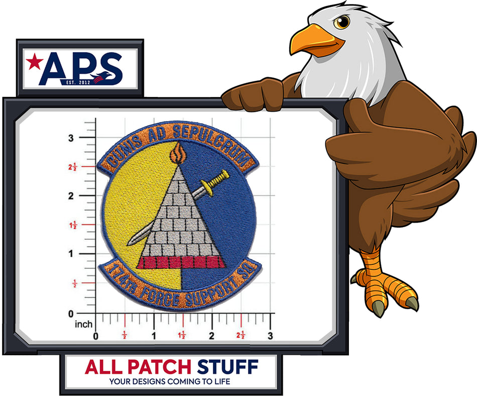 174th Force Support Squadron Full Color Custom Embroidered Patch
