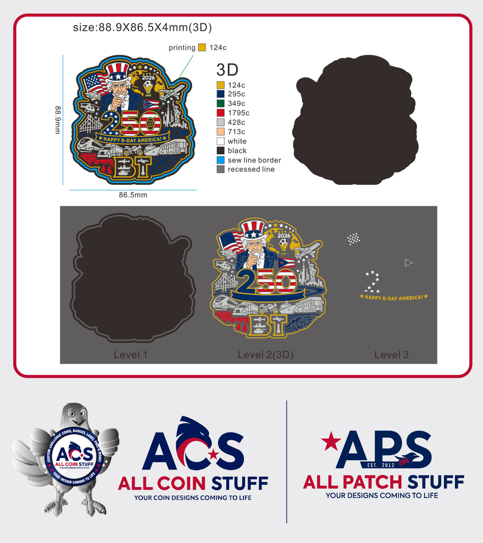 250th Anniversary Custom PVC Patch