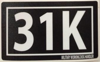 31 Kilo / 31K Sticker Black