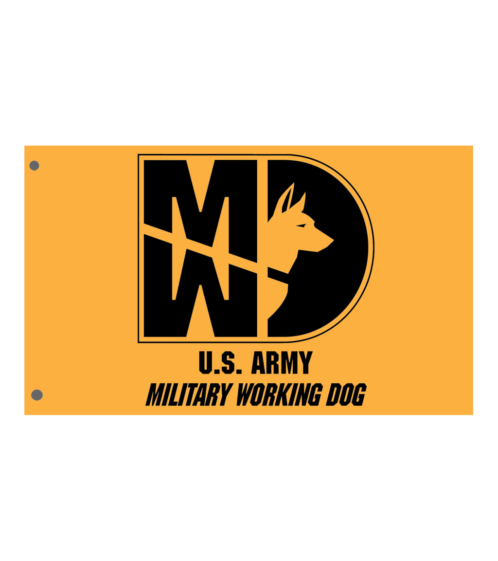 31 Kilo / 31K Army MP K-9 / K9 MWD Flags - Yellow