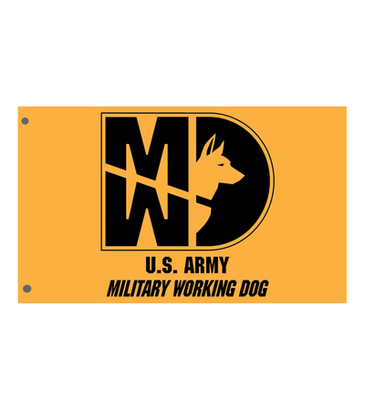 31 Kilo / 31K Army MP K-9 / K9 MWD Flags - Yellow