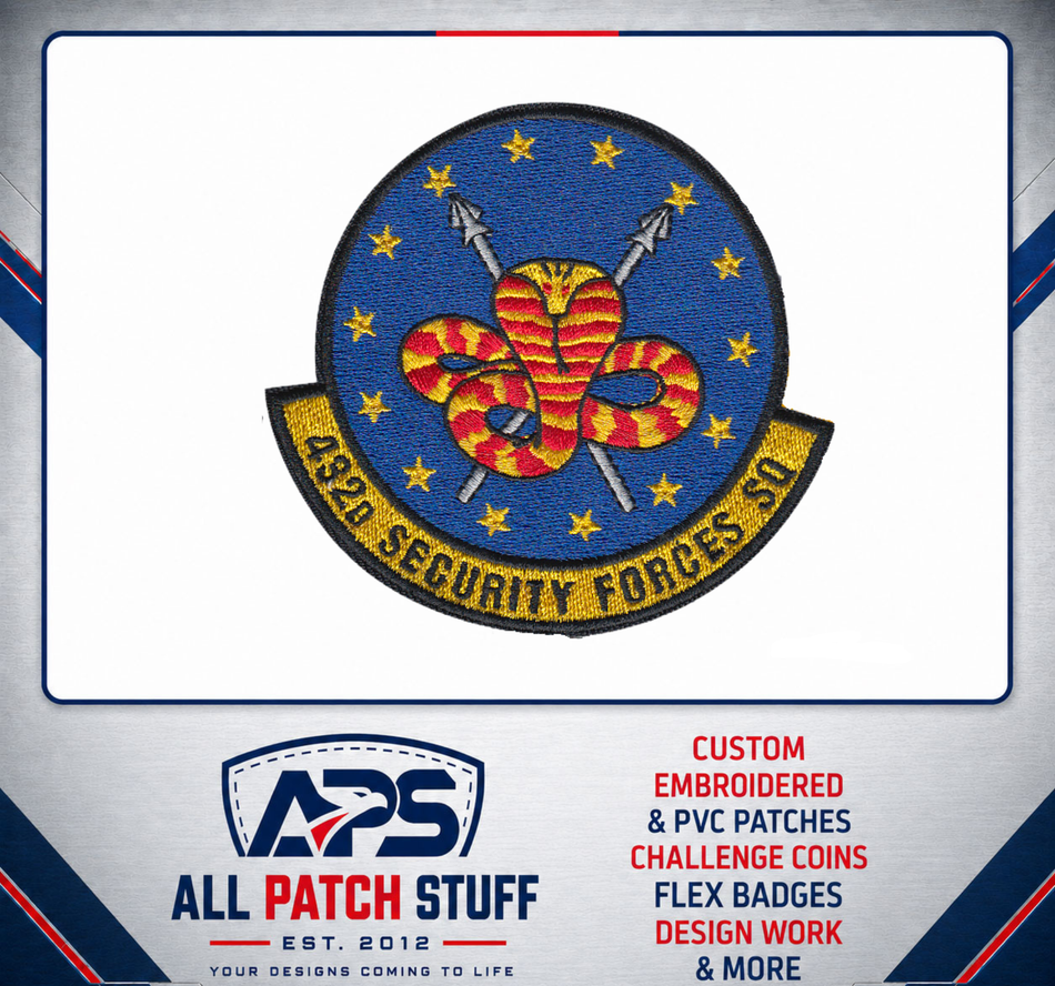 432d Security Forces Squadron Full Color Custom Embroidered Patch