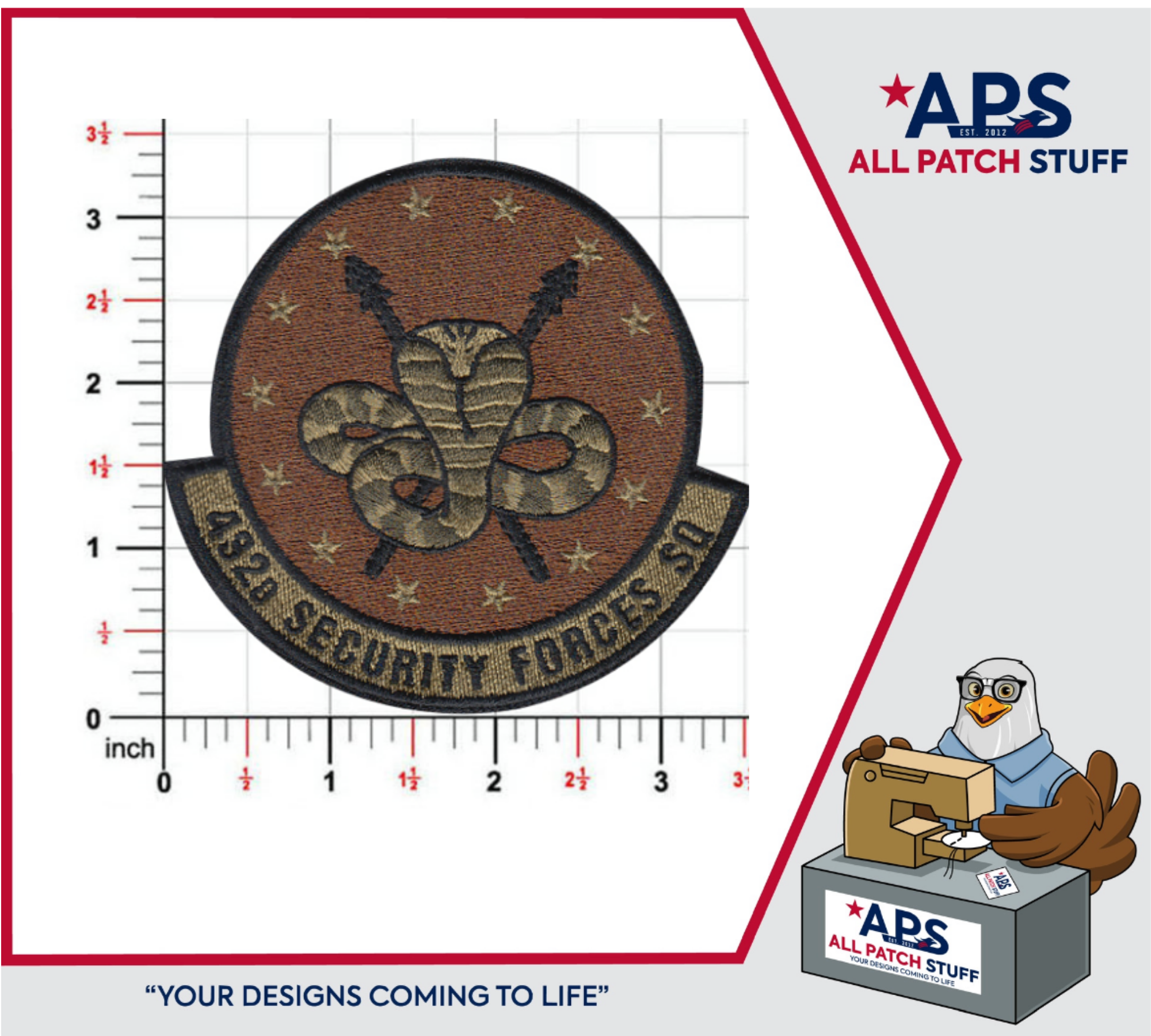 525 FGS F-22 PVC Patch | 525th Fighter Generation Squadron