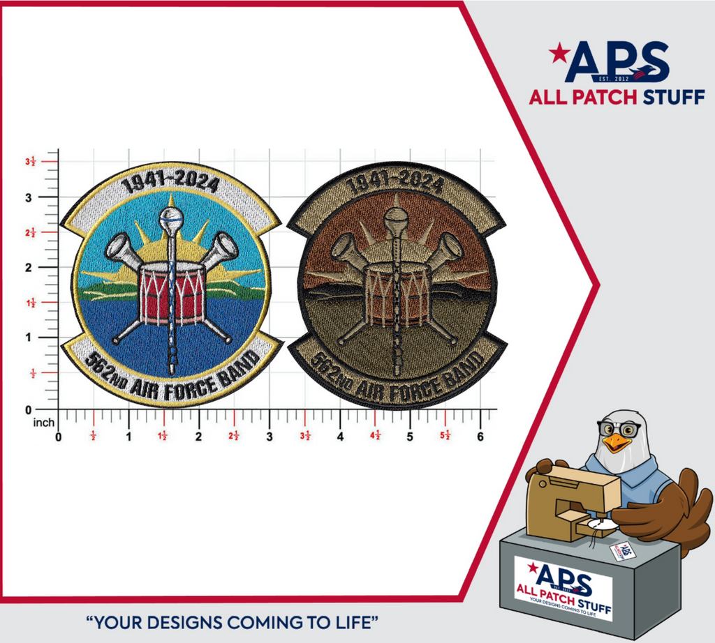 562nd Note 562nd Air Force Band Colored Patch – ALL Patch Stuff