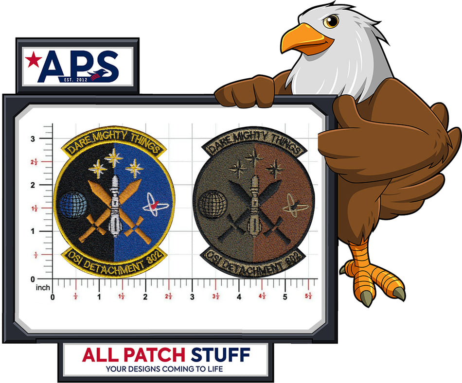 AFOSI Detachment 802 Full Color Custom Embroidered Patch