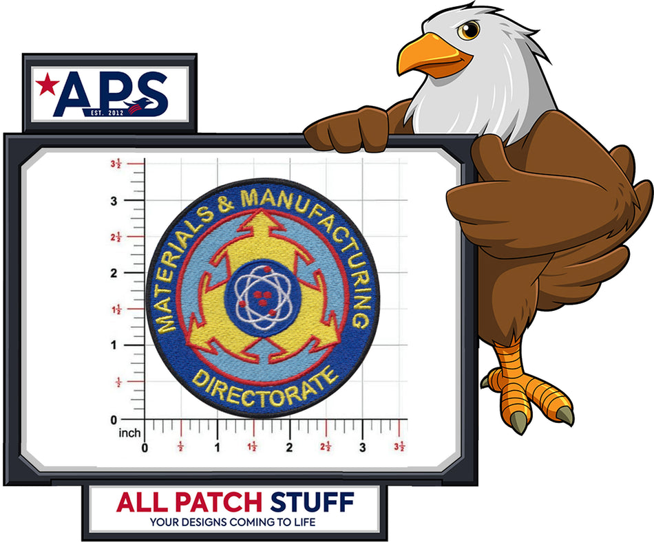 AFRL Materials and Manufacturing Directorate Full Color Custom Embroidered Patch