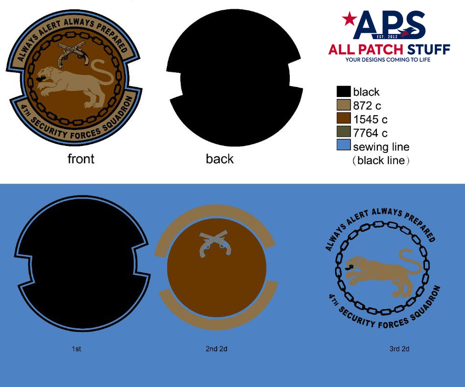 4th Security Forces Squadron Custom PVC Patch