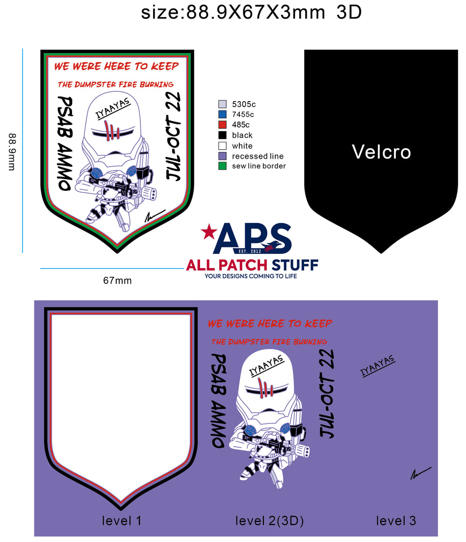 Pacific Strike Air Base Ammunition Flametrooper Custom PVC Patch