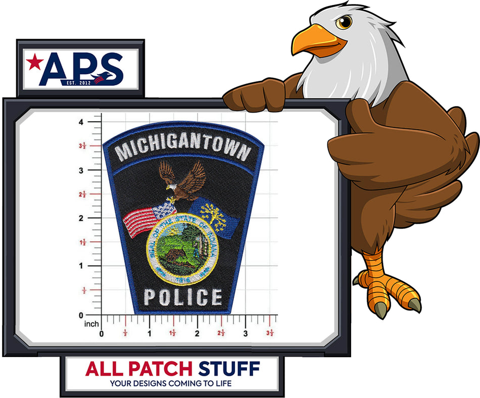 Michigan Town Police Full Color Custom Embroidered Patch