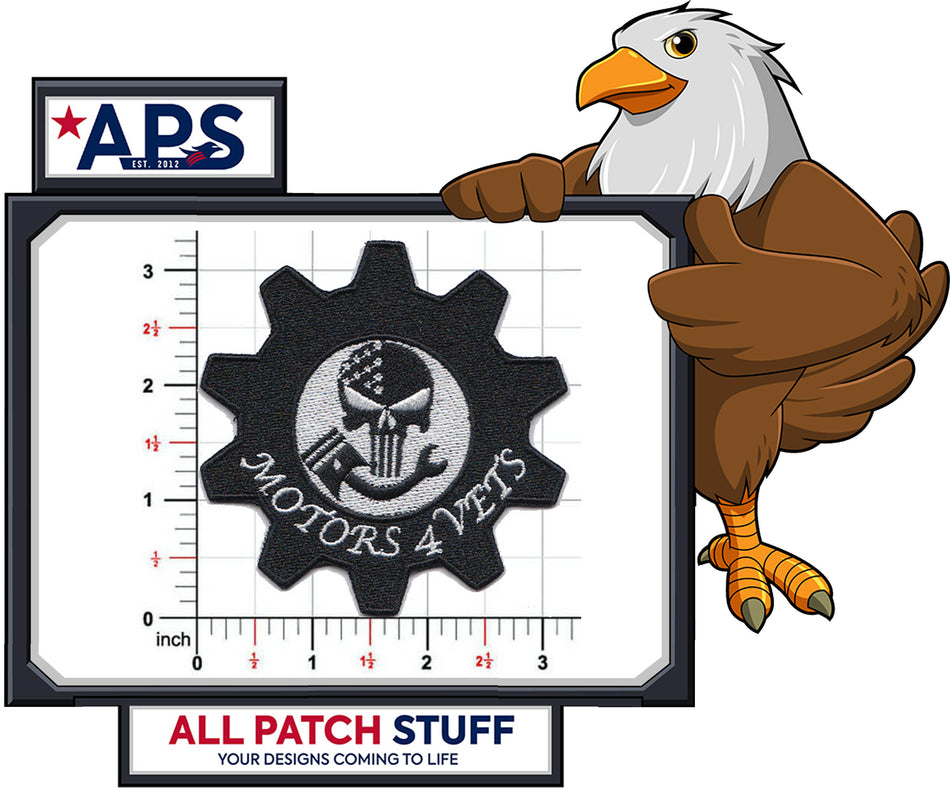 Motors 4 Vets Custom Embroidered Patch