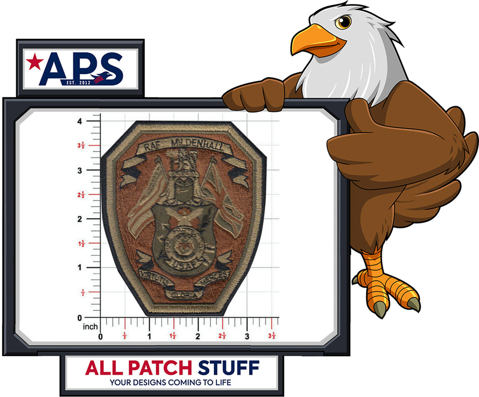 RAF Mildenhall Fire Protection OCP Custom Embroidered Patch