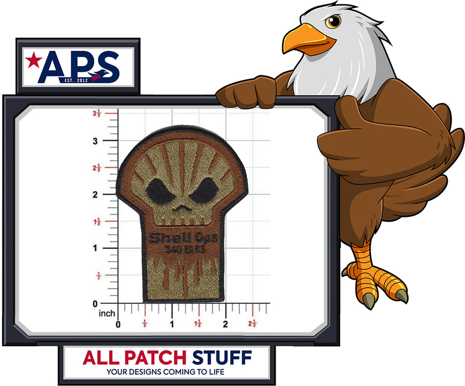 340th Expeditionary Air Refueling Squadron - Shell Ops Custom Embroidered Patch