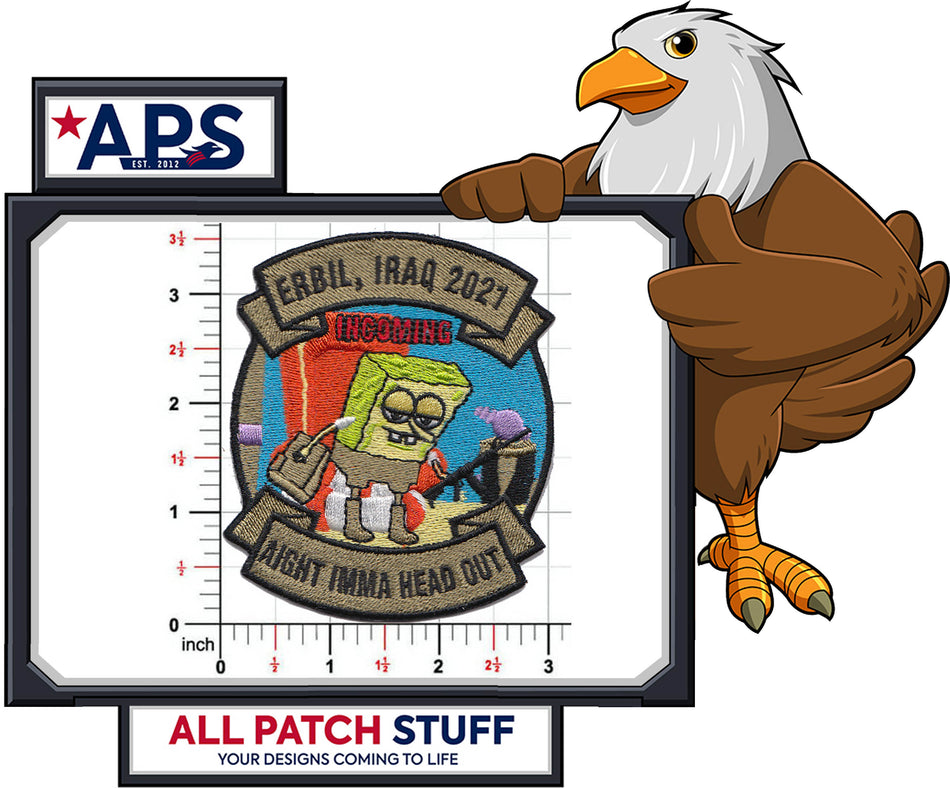 SpongeBob - Aight Imma Head Out Custom Embroidered Patch