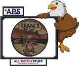 Team 3 Thunder Buddies Custom Embroidered Patch