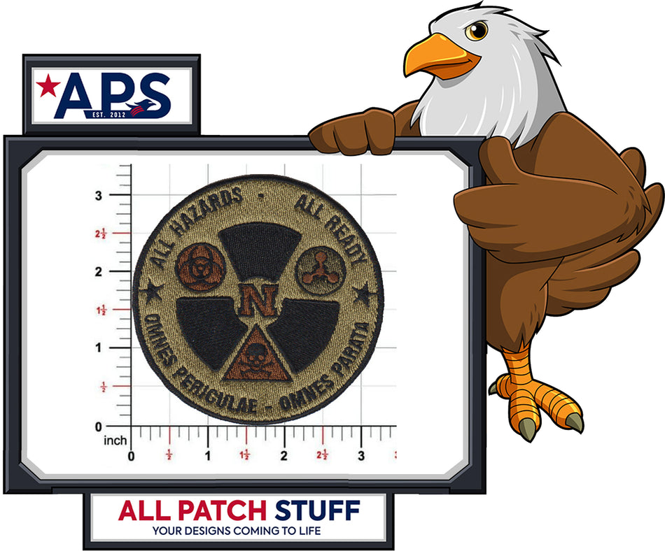 CBRN "All Hazards" Trefoil Morale Custom Embroidered Patch