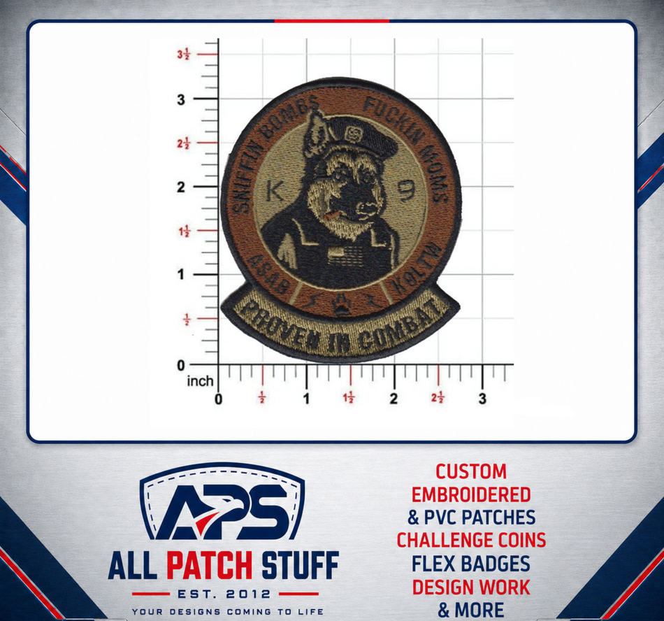 Ali Al Salem Air Base K-9 Custom Embroidered Patch