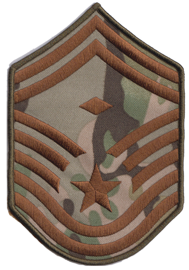 Large First Sgt Senior Master Sergeant (1SGT) USAF OCP Rank Patch - alternate view