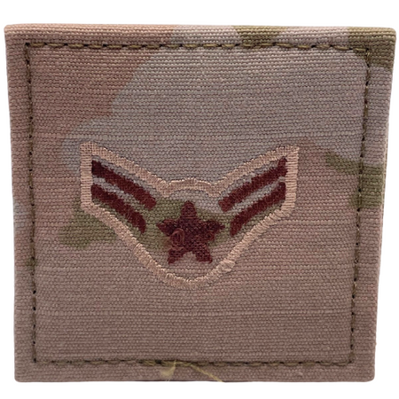 Air Force 3 Color OCP Rank with hook - Airman First Class (A1C/E3) - 2 pack - alternate view
