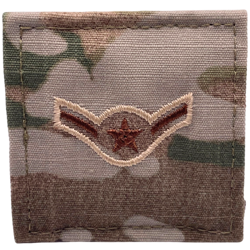 Air Force 3 Color OCP Rank with hook - Airman (Amn/E2) - 2 pack