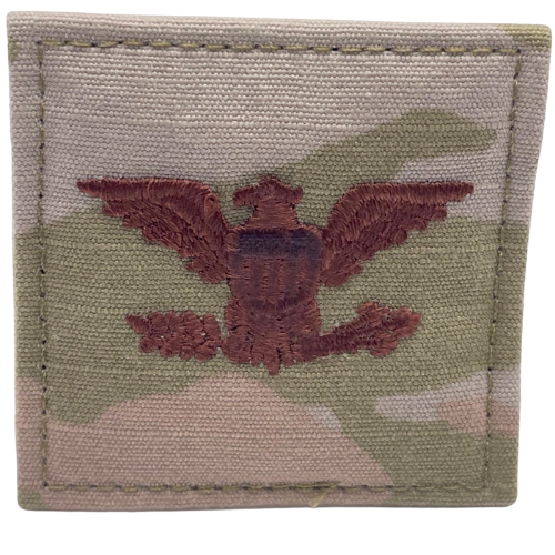 Air Force 3 Color OCP Rank with hook - Colonel (Col/06) - 2 pack - alternate view