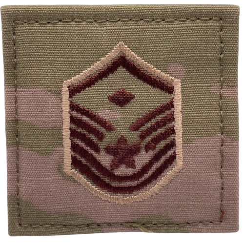 Air Force 3 Color OCP Rank with hook - MSgt First Sergeant (E7/Diamond) - 2 pack