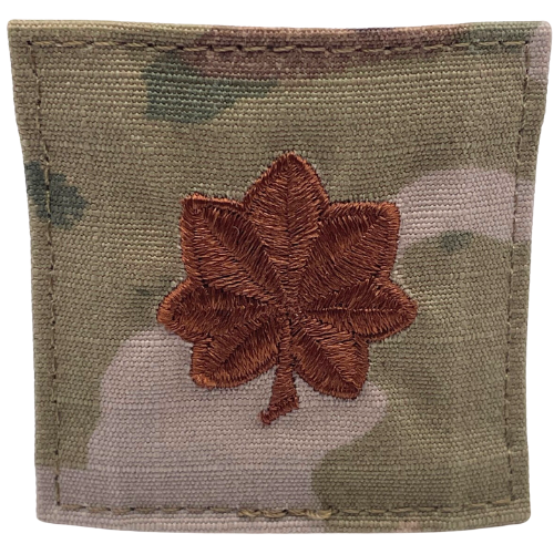 Air Force 3 Color OCP Rank with hook - Major (Maj/04) - 2 pack