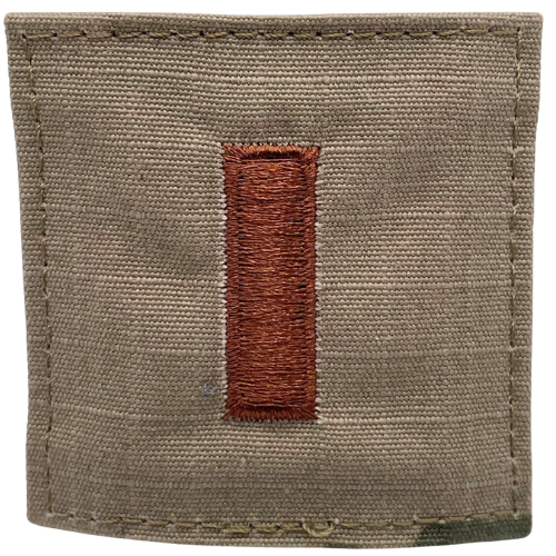 Air Force 3 Color OCP Rank with hook - Second Lieutenant (2LT/01) - 2 pack - alternate view
