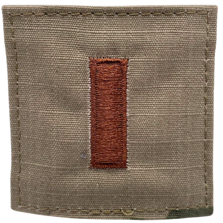 Air Force 3 Color OCP Rank with hook - Second Lieutenant (2LT/01) - 2 pack - alternate view