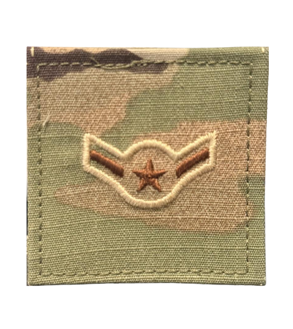 Air Force 7 Color OCP Rank with hook - Airman (Amn/E2) - 2 pack