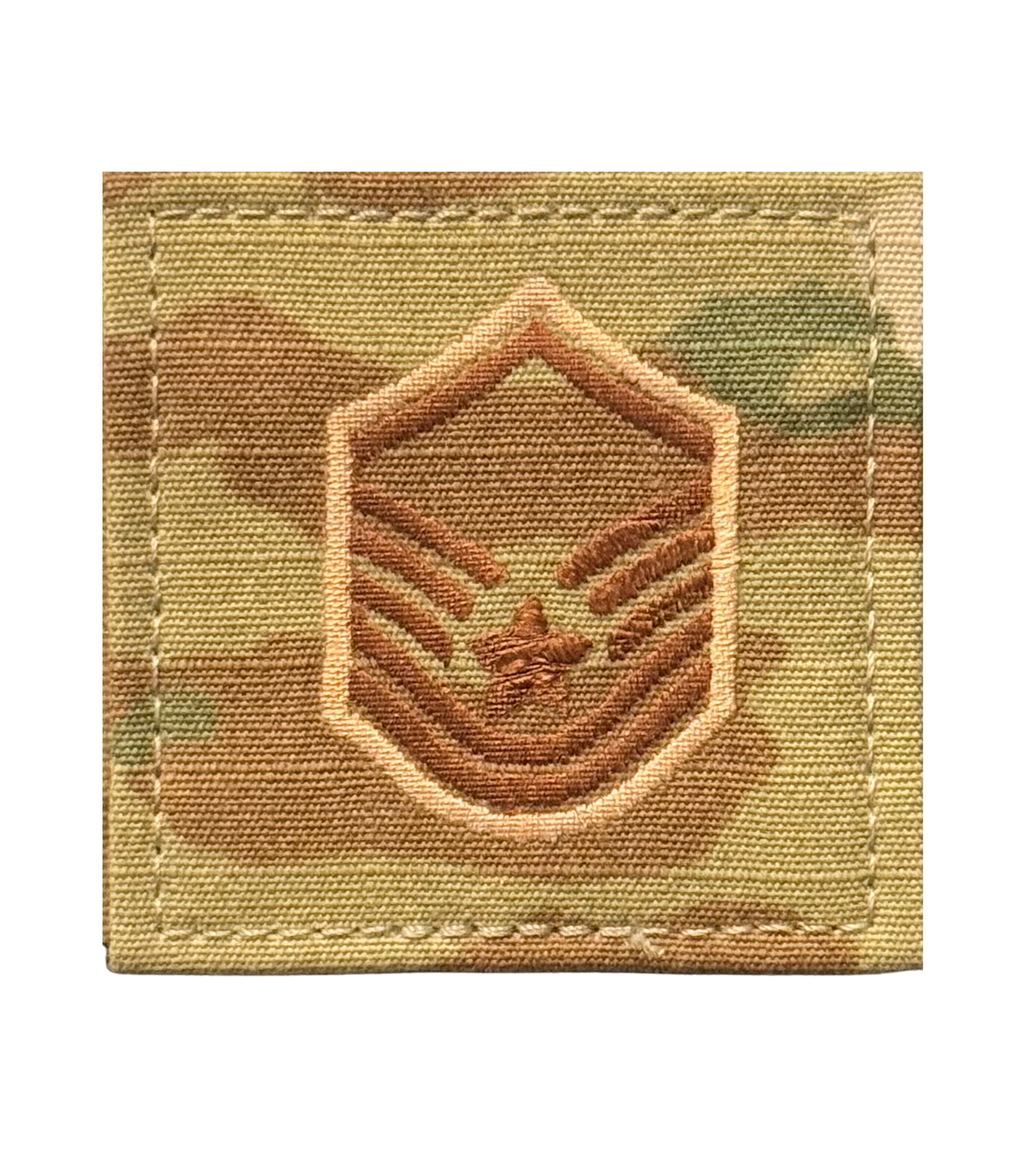 Air Force 7 Color OCP Rank with hook - Master Sergeant (MSgt/E7) - 2 pack