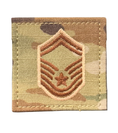 Air Force 7 Color OCP Rank with hook - Senior Master Sergeant (SMSgt/E8) - 2 pack
