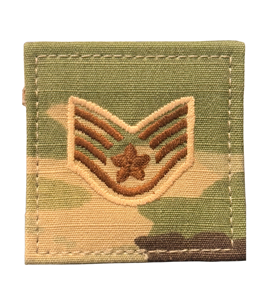 Air Force 7 Color OCP Rank with hook - Staff Sergeant (SSgt/E5) - 2 pack