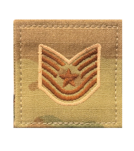 Air Force 7 Color OCP Rank with hook - Technical Sergeant (TSgt/E6) - 2 pack