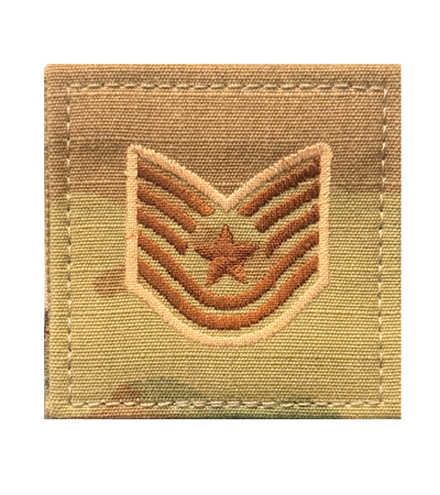 Air Force 7 Color OCP Rank with hook - Technical Sergeant (TSgt/E6) - 2 pack