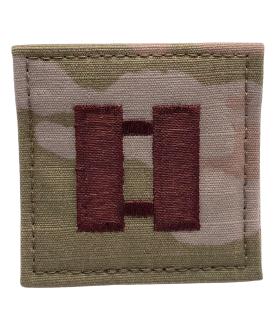Air Force 3 Color OCP Rank with hook - Captain (Capt/03) - 2 pack