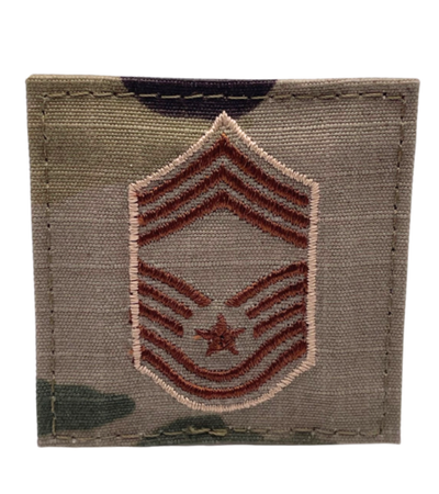 Air Force 3 Color OCP Rank with hook - Chief Master Sergeant (CMSgt/E9) - 2 pack