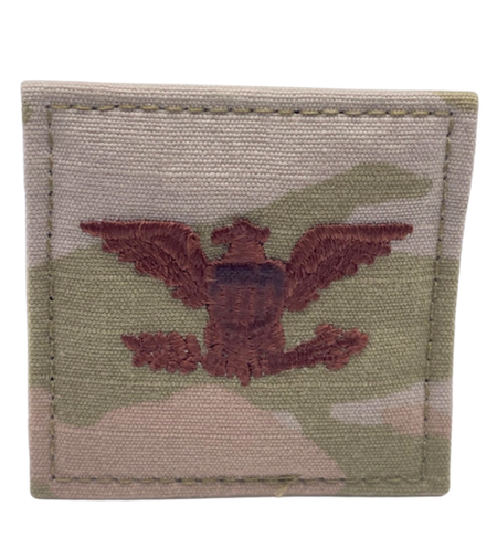 Air Force 3 Color OCP Rank with hook - Colonel (Col/06) - 2 pack