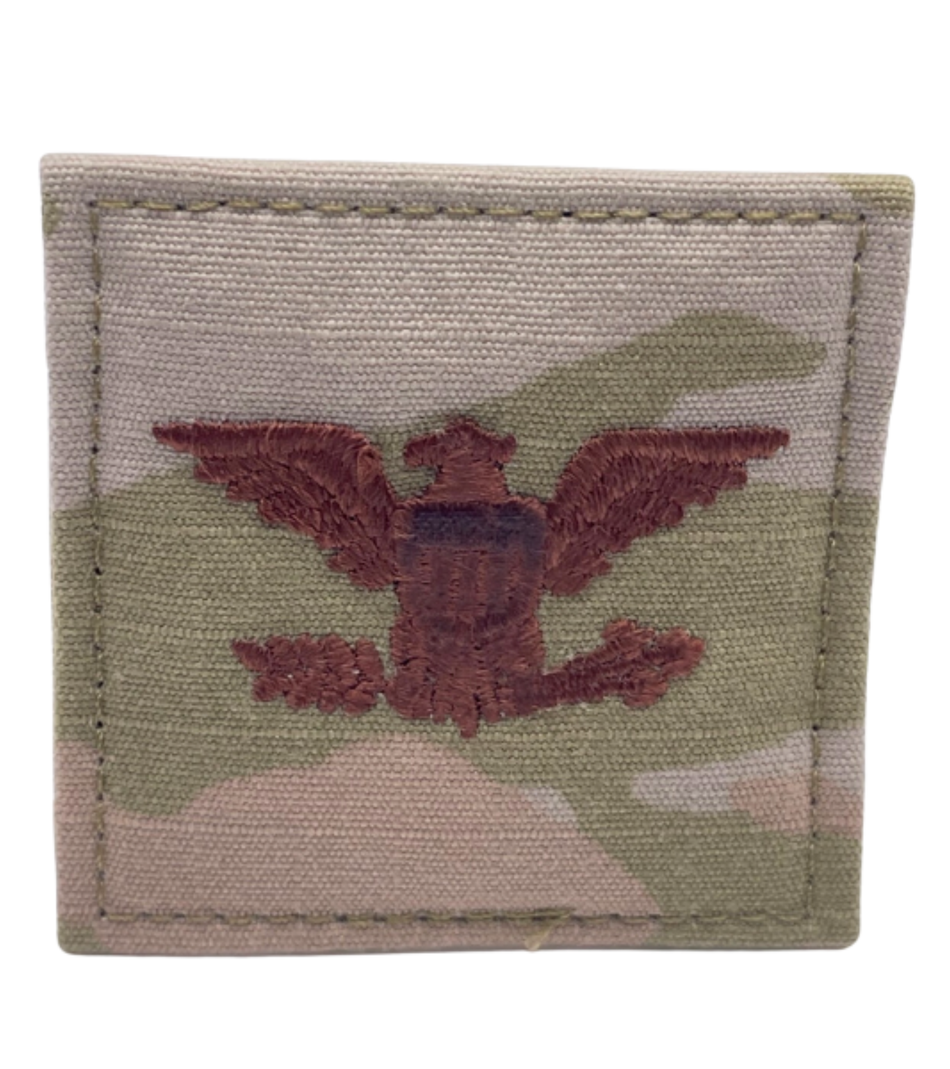 Air Force 3 Color OCP Rank with hook - Colonel (Col/06) - 2 pack