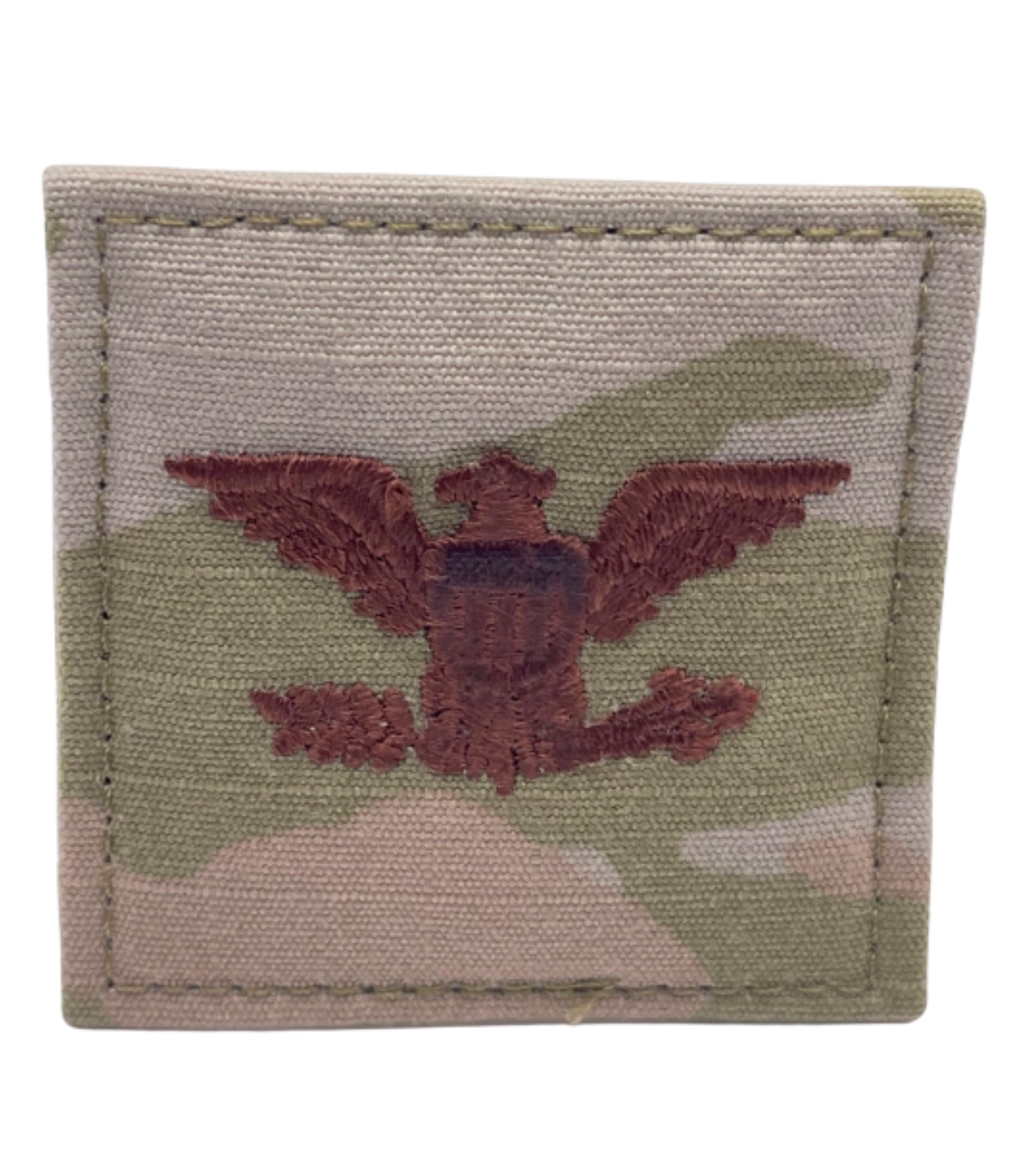 Air Force 3 Color OCP Rank with hook - Colonel (Col/06) - 2 pack