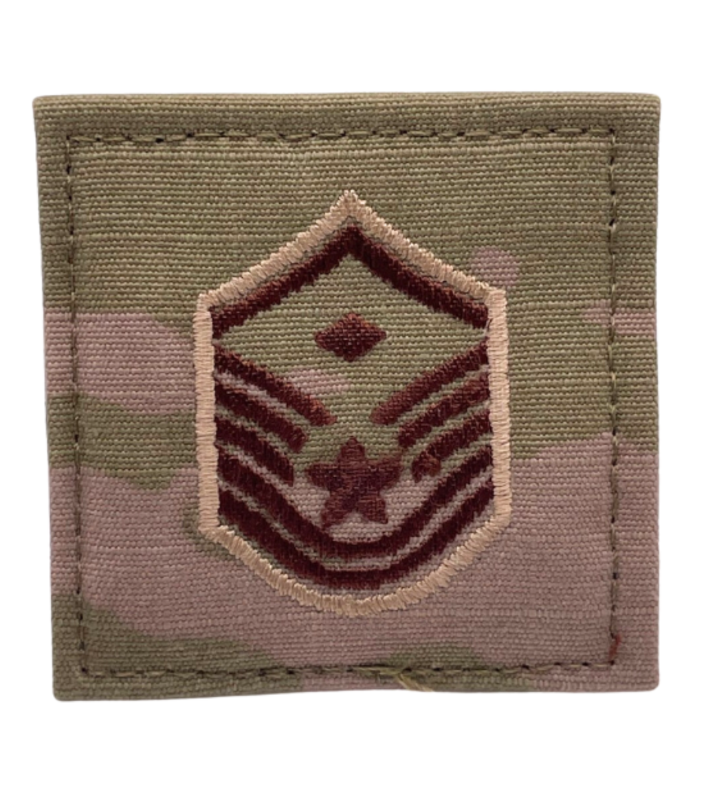 Air Force 3 Color OCP Rank with hook - MSgt First Sergeant (E7/Diamond) - 2 pack