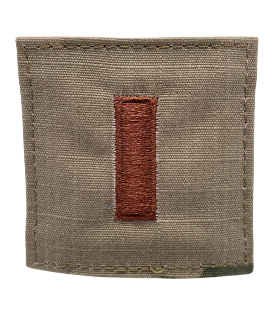 Air Force 3 Color OCP Rank with hook - Second Lieutenant (2LT/01) - 2 pack