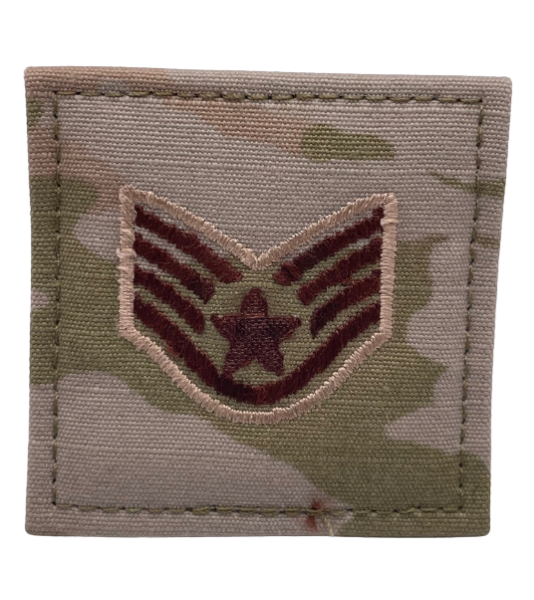 Air Force 3 Color OCP Rank with hook - Staff Sergeant (SSgt/E5) - 2 pack