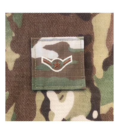 Air Force 7 Color OCP Rank with hook - Airman (Amn/E2) - 2 pack