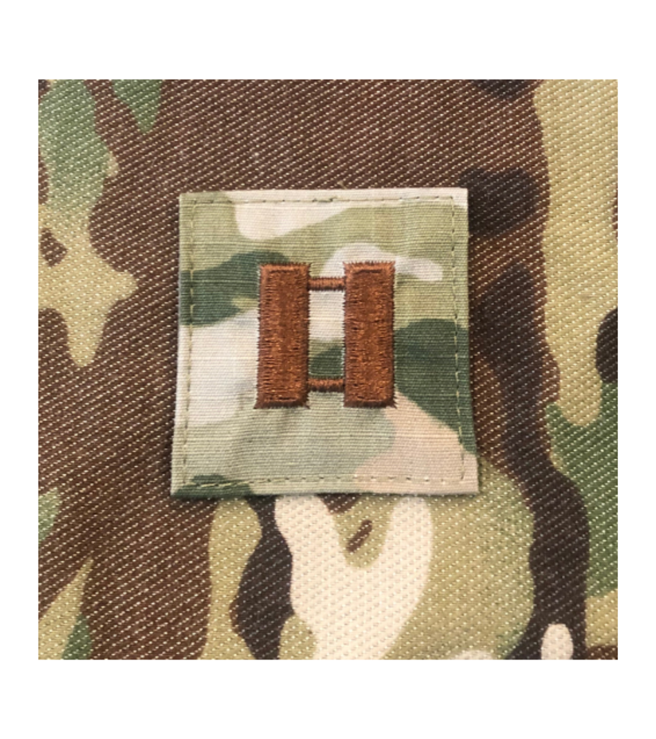 Air Force 7 Color OCP Rank with hook - Captain (Capt/03) - 2 pack