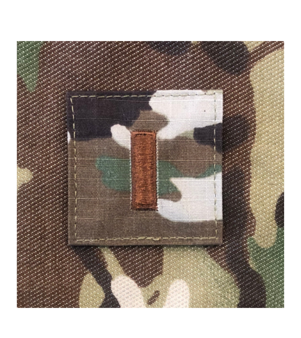 Air Force 7 Color OCP Rank with hook - Second Lieutenant (2LT/01) - 2 pack