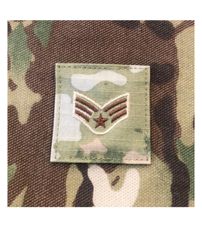 Air Force 7 Color OCP Rank with hook - Senior Airman (SrA/E4) - 2 pack